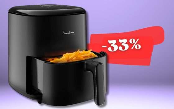 TORNA la friggitrice ad aria di Moulinex in offerta LAMPO su Amazon
