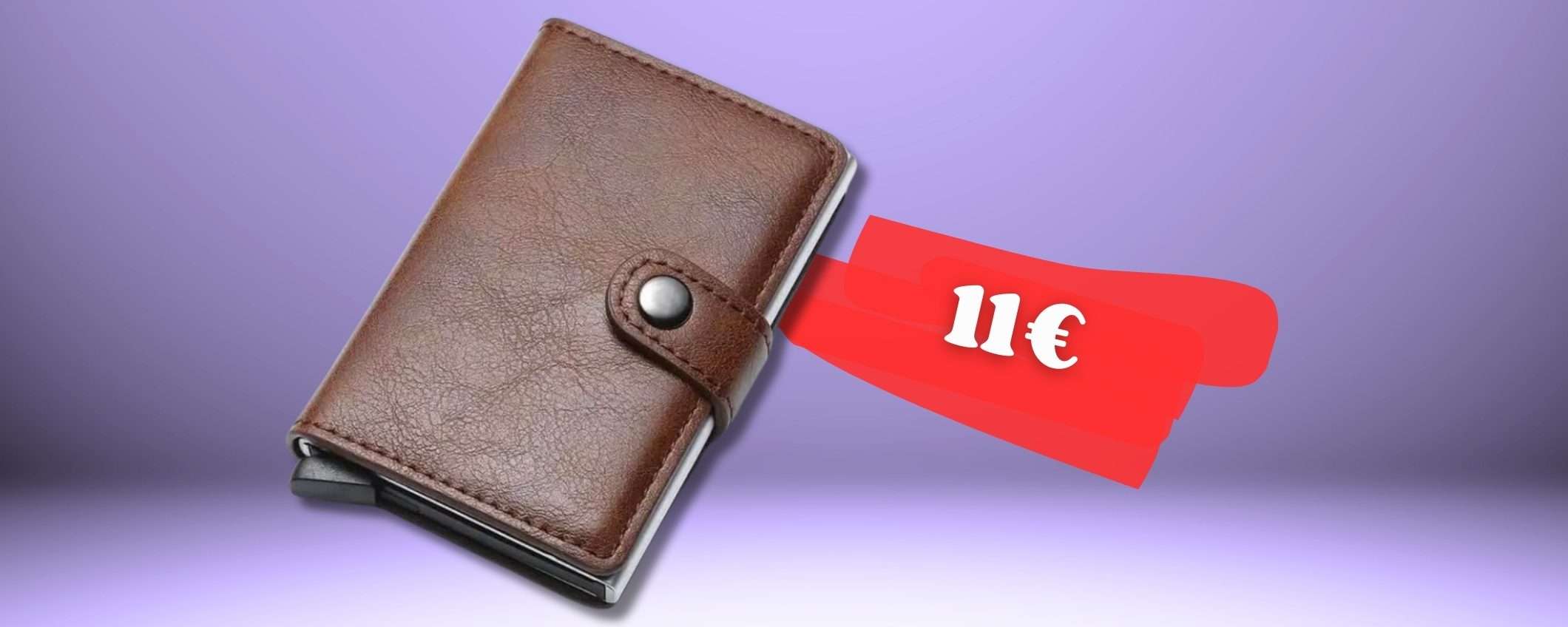 Portafoglio e porta carte SUPER ELEGANTE con RFID a soli 11€, occasione