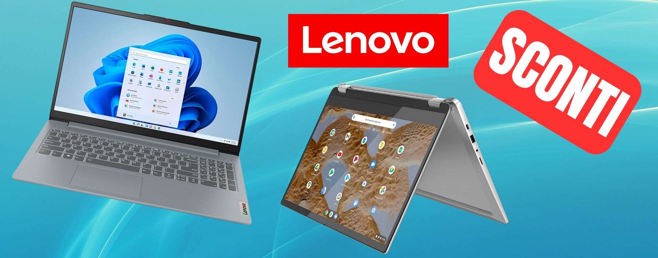 Laptop e Chromebook Lenovo in offerta Amazon segnala gli imperdibili
