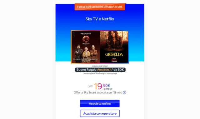 Sky TV e Netflix offerta