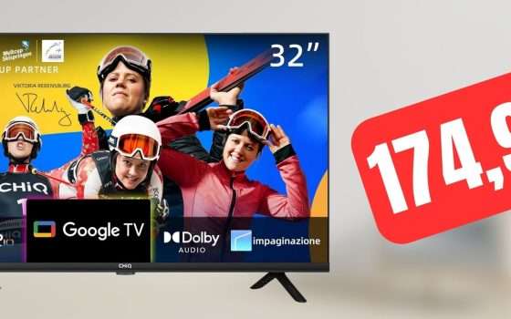 Solo 174,99€ per questa smart TV da 32 pollici con Google TV