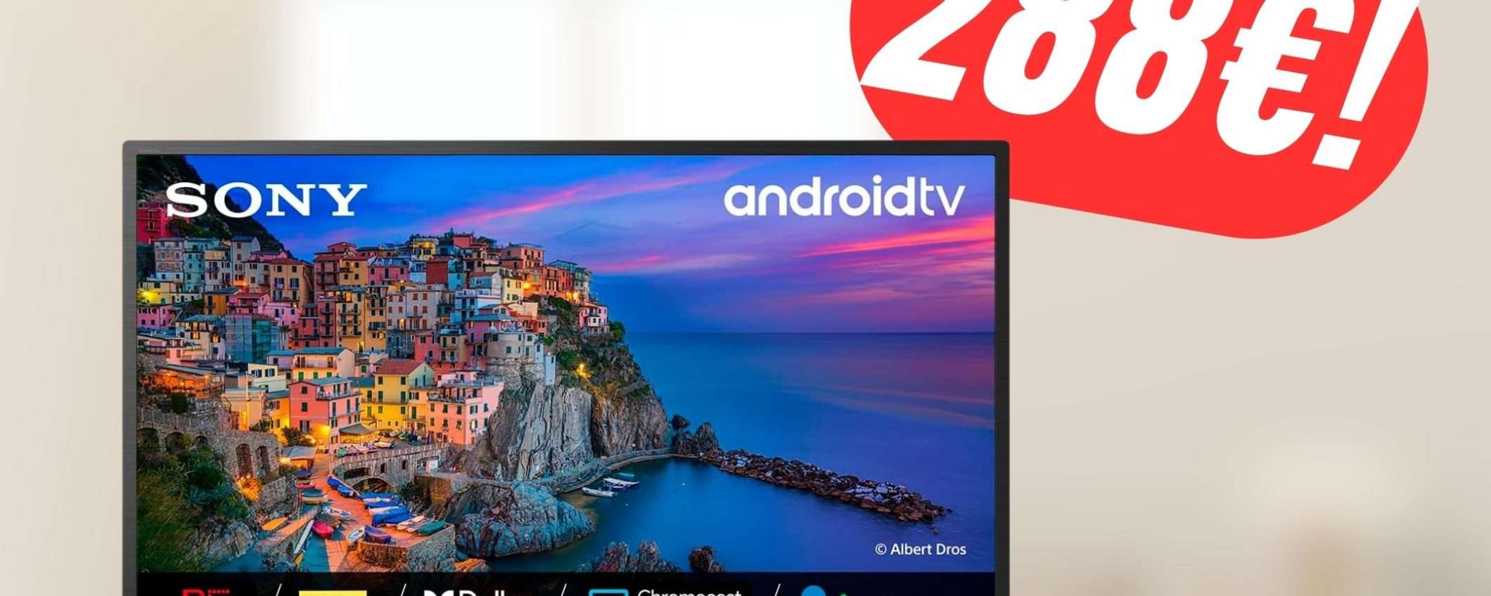 Questa Smart TV Sony BRAVIA costa solo 288€ su Amazon!