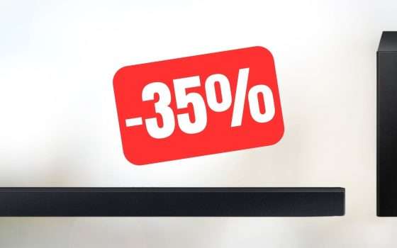 Soundbar Samsung 2.1 con subwoofer incluso in SUPER SCONTO Amazon