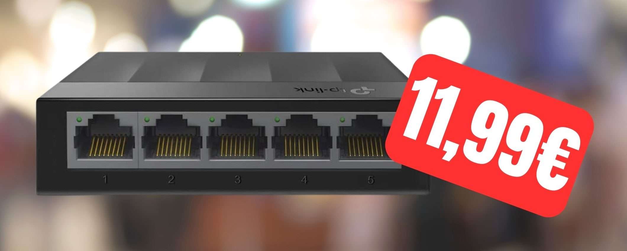 Switch Ethernet 5 porte TP-Link a prezzo STRACCIATO su Amazon