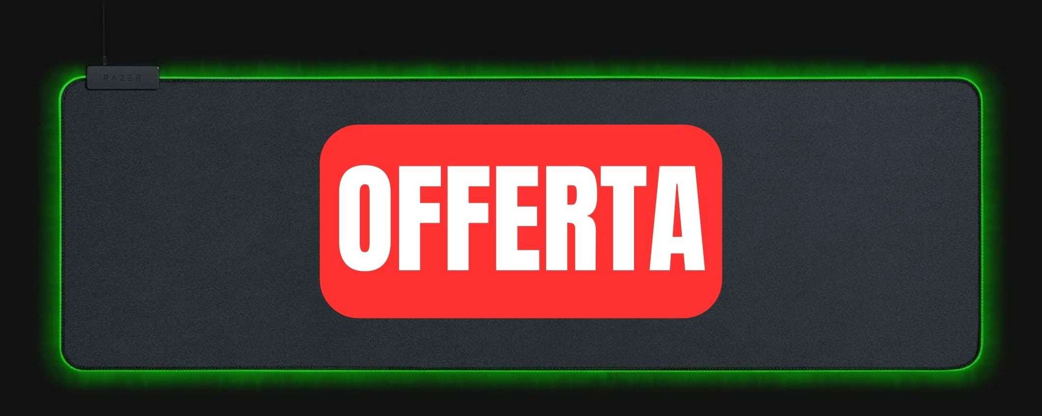 Tappetino da gaming Razer XXL ad un OTTIMO PREZZO su Amazon