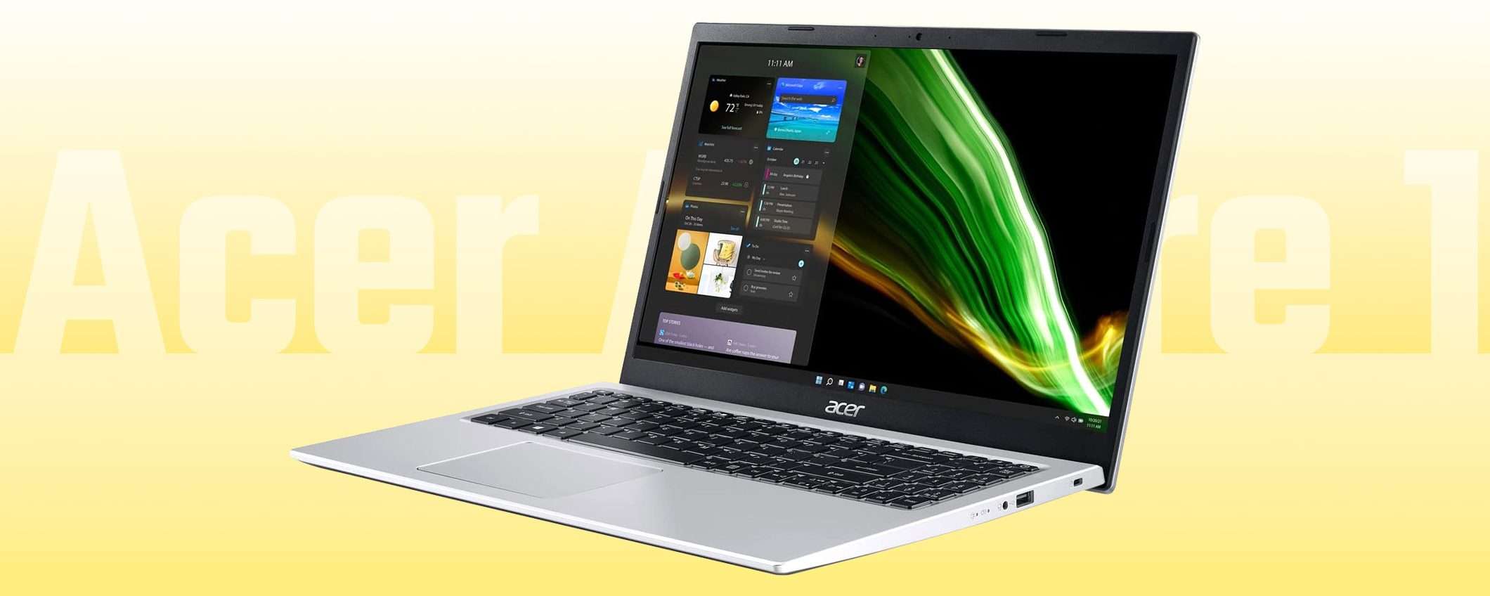 Notebook Acer a 279€ con CPU Intel e Windows 11