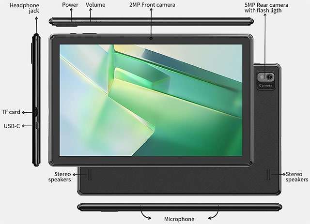 Il tablet SGIN T10 Pro da 10,1 pollici con sistema operativo Android