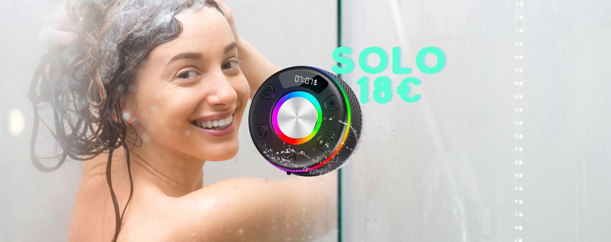 Cassa Bluetooth IMPERMEABILE a soli 18€ con il Coupon 15€