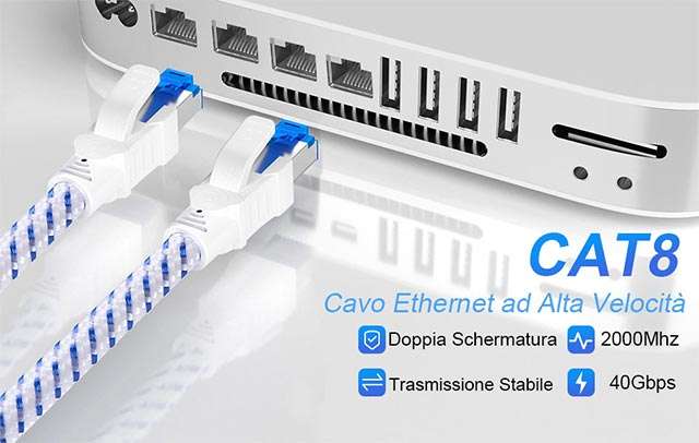 Il cavo Ethernet (Cat 8) del marchio Digoloan