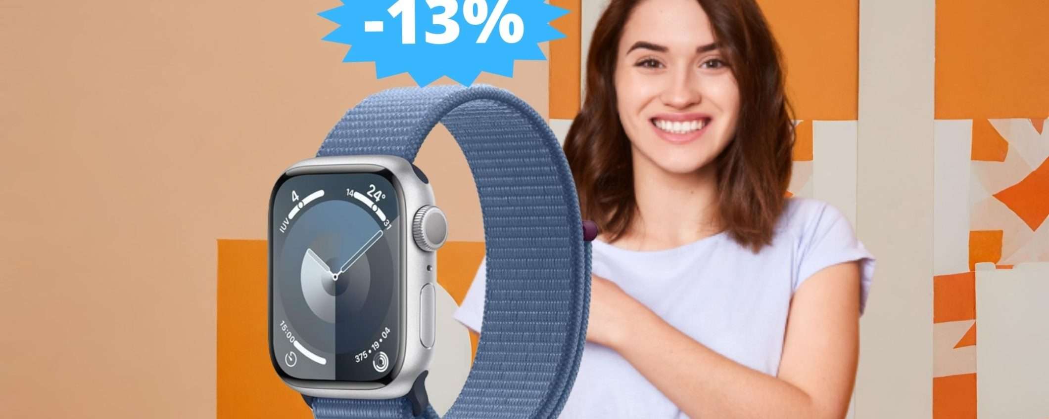 Apple Watch Series 9: sconto IMPERDIBILE del 13% su Amazon