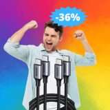 Cavo UGREEN USB C a USB C 60W: MEGA sconto del 36% su Amazon