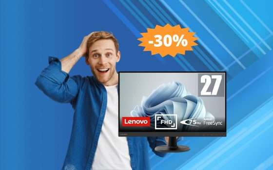 Monitor Lenovo D27-45: un salto di qualità (-30%)