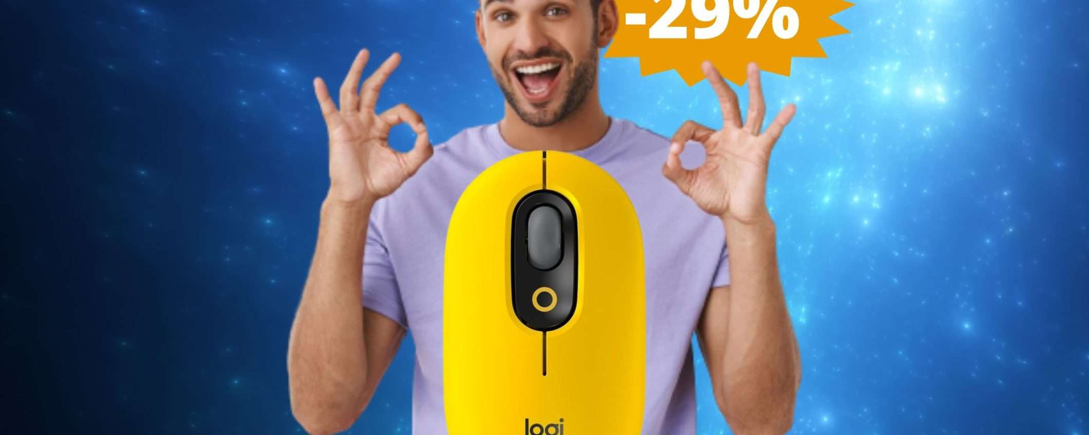 Mouse ambidestro Logitech POP: sconto ESCLUSIVO su Amazon