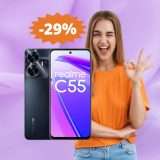 Realme C55: lo smartphone essenziale in SUPER sconto del 29%