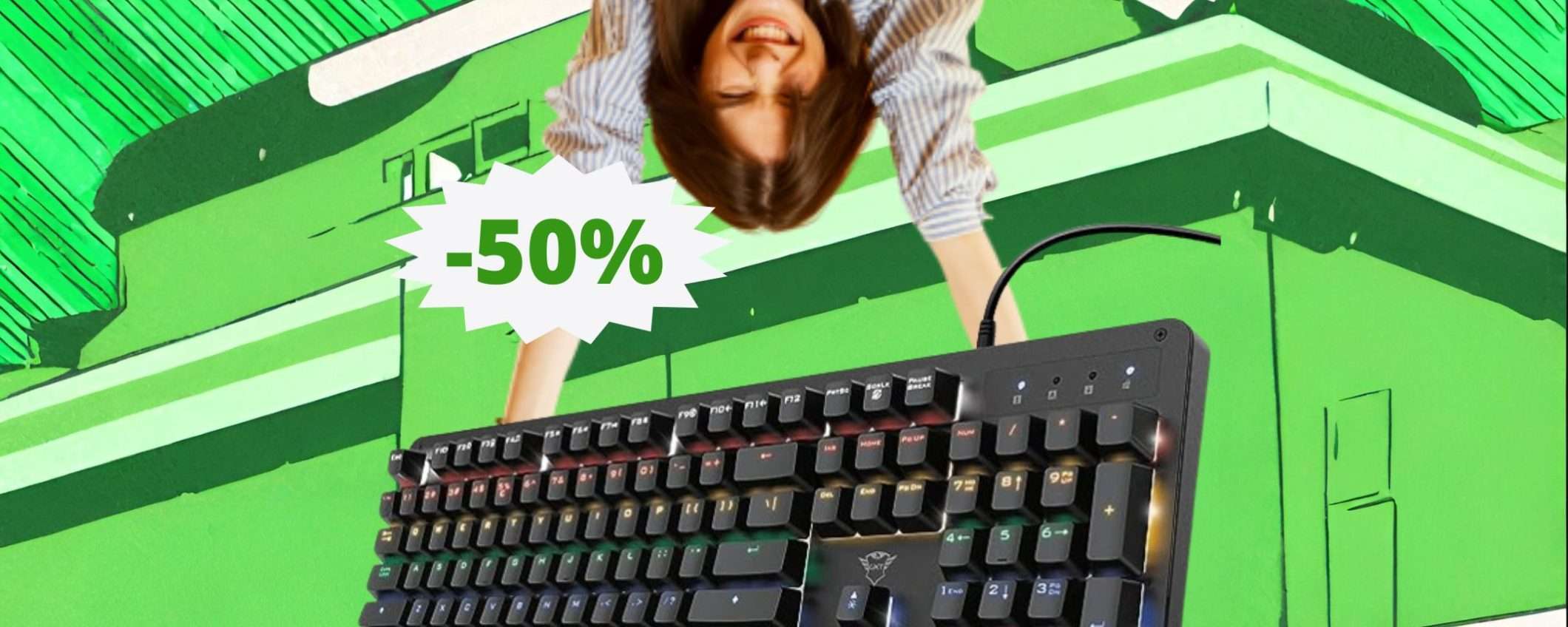 Tastiera Trust GXT 1863 Thaz: sconto FOLLE del metà prezzo
