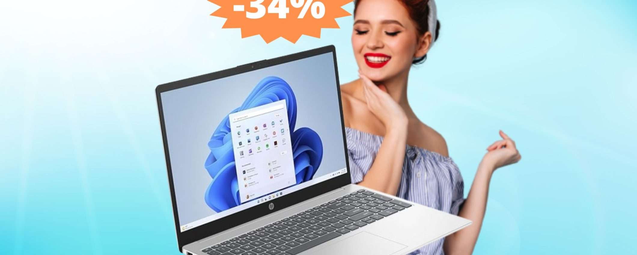 Laptop HP 15s: sconto ESCLUSIVO del 34% su Amazon