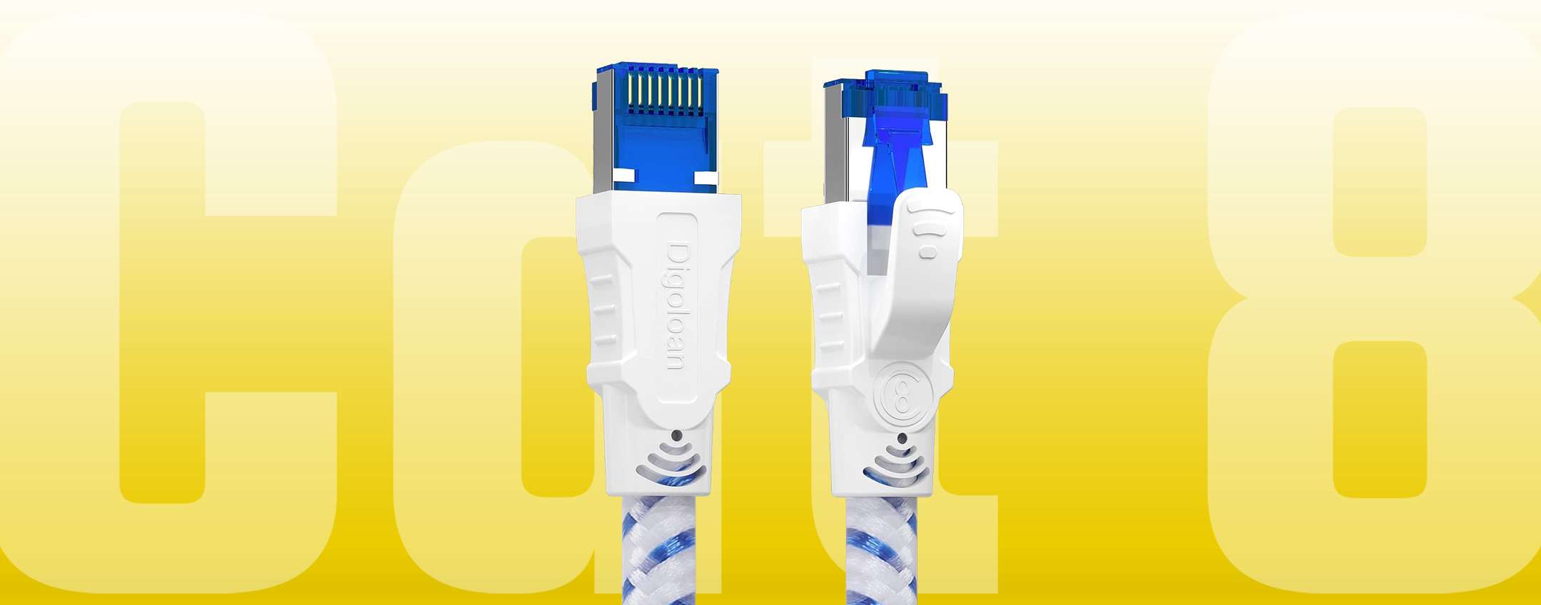 Cavo Ethernet Cat 8 Piatto 3,5 Metri - RJ45 40 Gbps 2000 MHz, SFTP Schermato, Placcato Oro, Per Router, Modem, Gaming E Connessioni Ad Alta Velocità