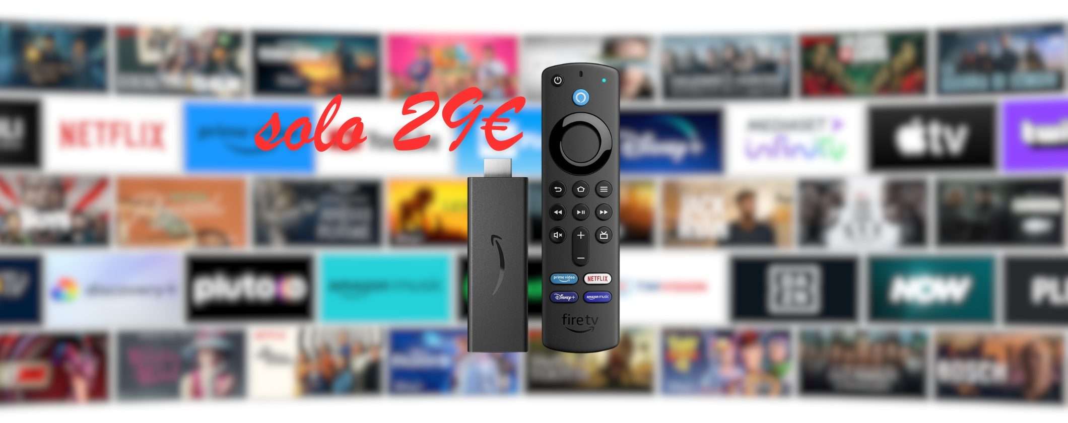 Fire TV Stick + Telecomando Alexa: solo 29€ su Amazon