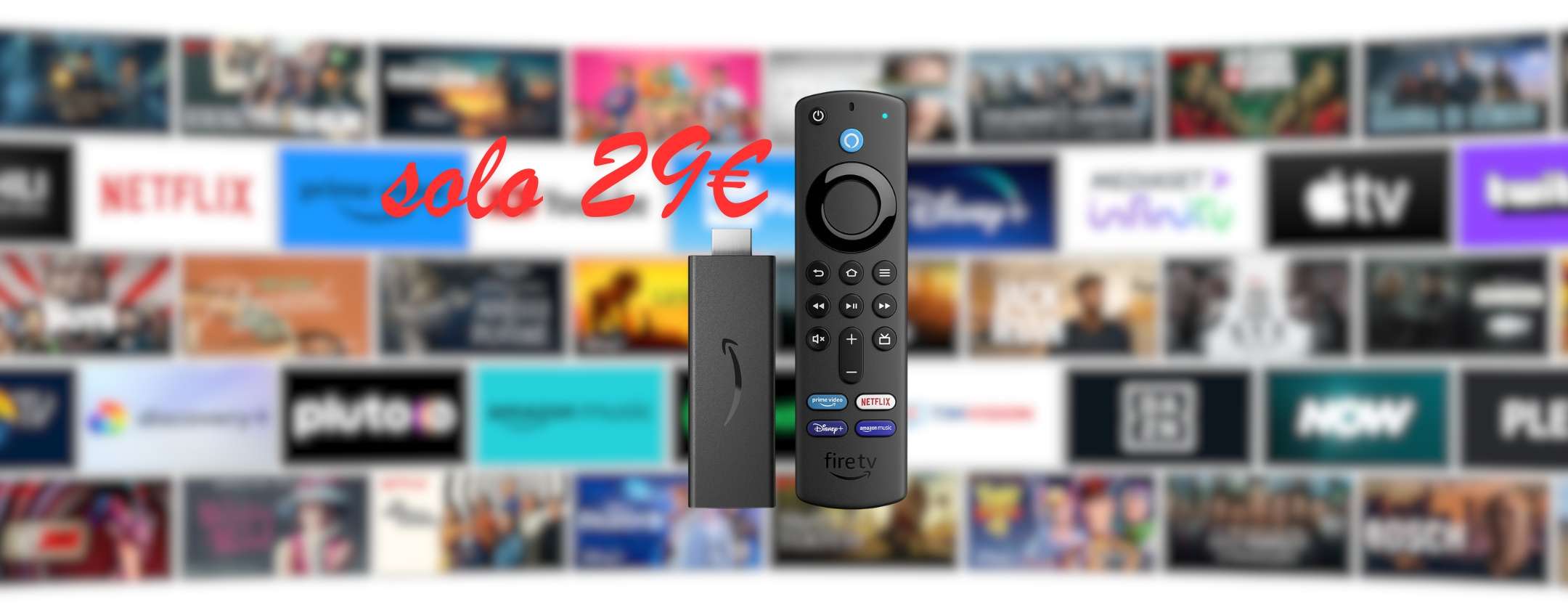 Fire TV Stick + Telecomando Alexa: solo 29€ su