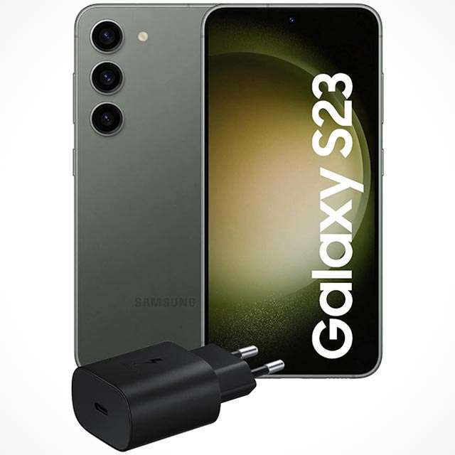 Lo smartphone Samsung Galaxy S23 nella colorazione Green