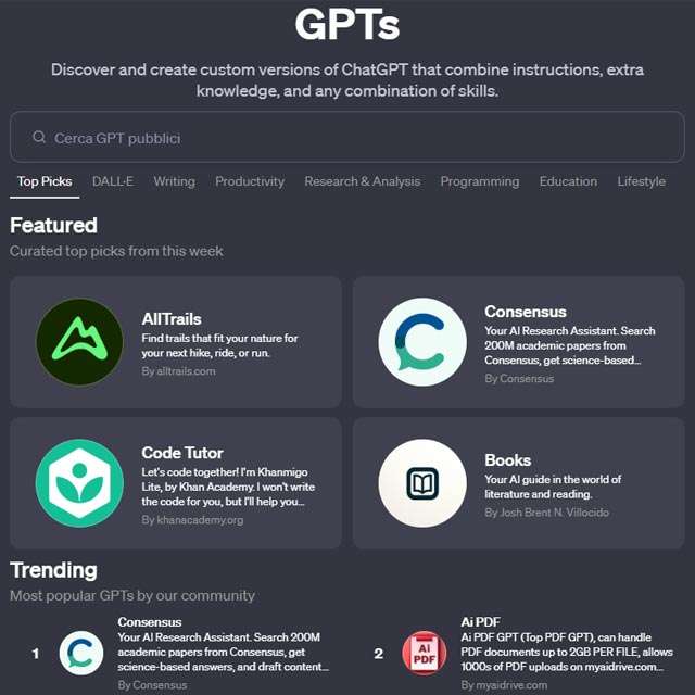 GPT Store, la piattaforma di OpenAI per la distribuzione dei GPTs
