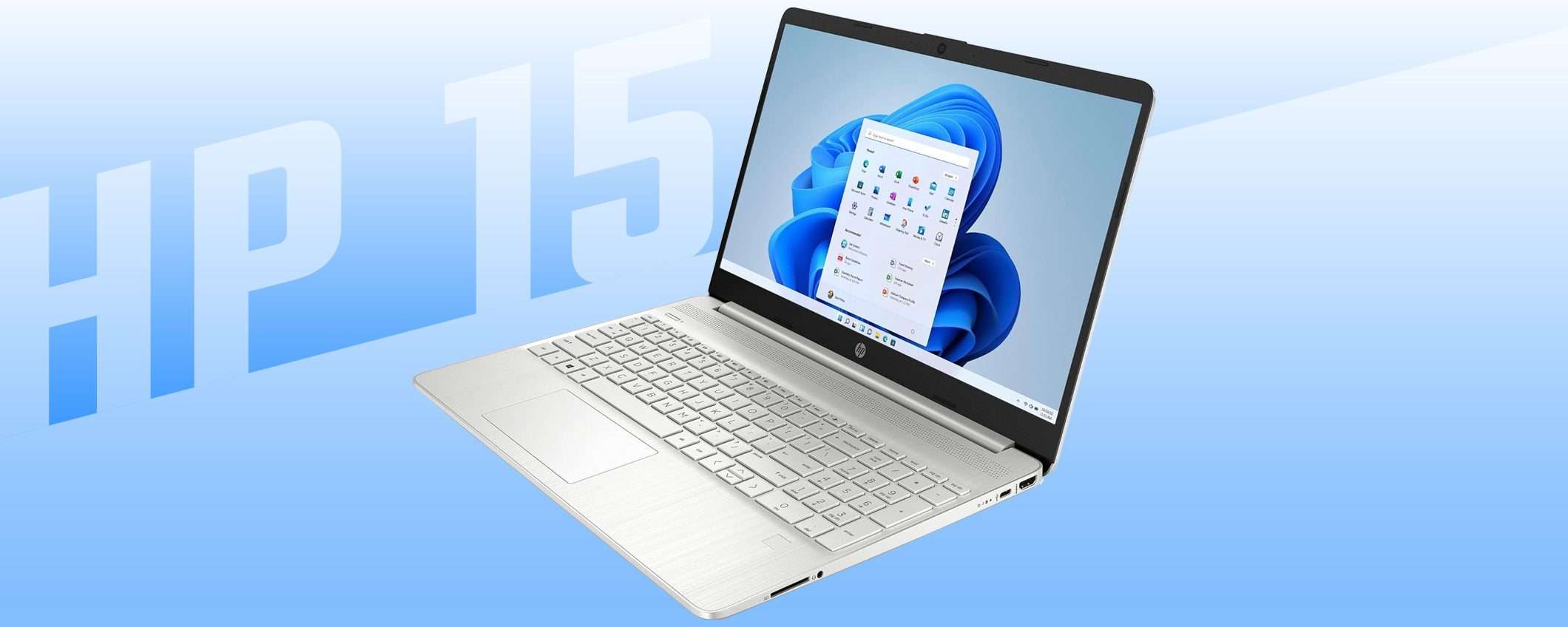 Notebook HP con Windows 11: prezzo giù di 230 euro