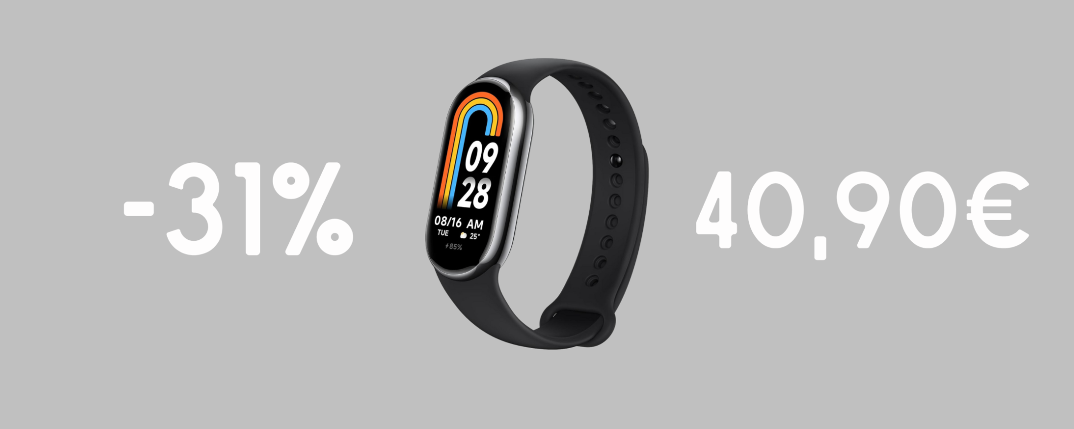 Xiaomi Mi Smart Band 8 in SUPER sconto del 31% a soli 40,90€