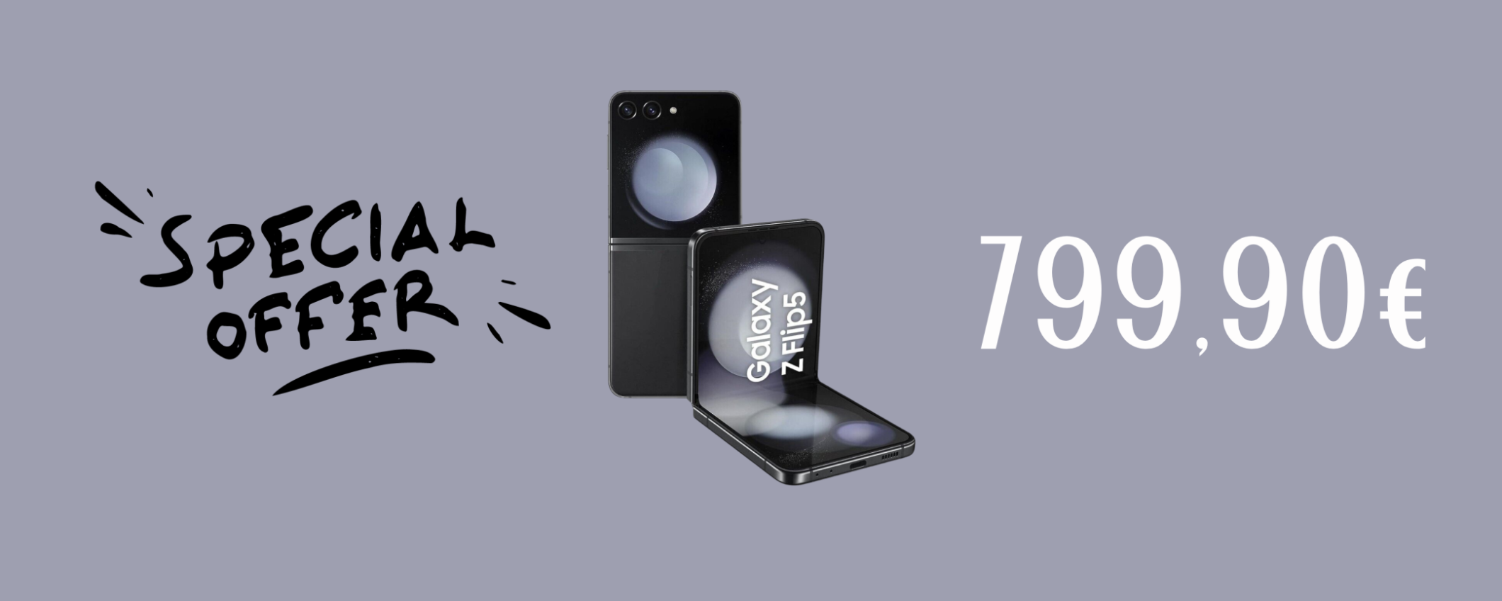 Samsung Galaxy Z Flip 5 5G, il pieghevole di qualità a SOLI 799,90€