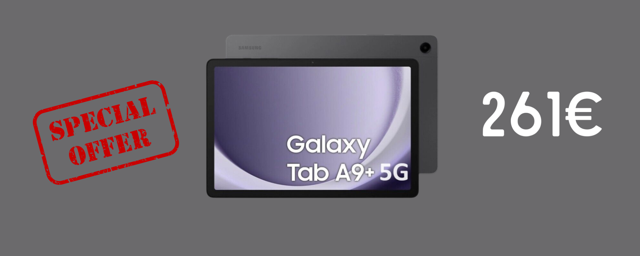 Samsung Galaxy Tab A9+ 5G in sconto su eBay a SOLI 261€.