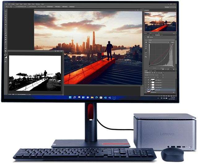 Il computer desktop Lenovo ThinkCentre neo Ultra presentato a CES 2024