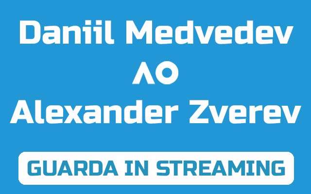 Medvedev-Zverev: guarda in streaming la semifinale degli Australian Open