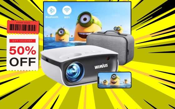 Mini Proiettore Smart a metà prezzo su Amazon: solo 59€