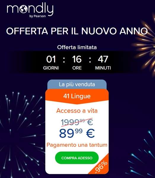 mondly offerta accesso a vita