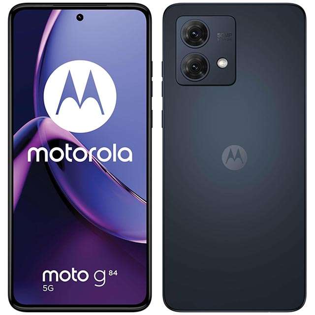 Lo smartphone Motorola moto g84 nella colorazione Midnight Blue