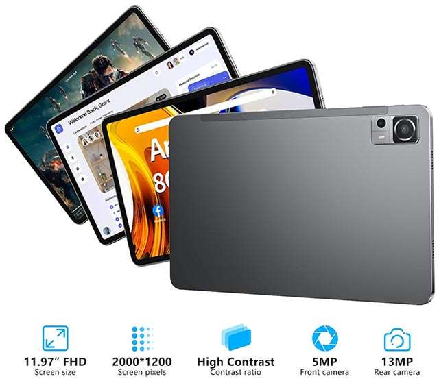 Le caratteristiche del tablet SGIN T12S con Android e display da 12 pollici