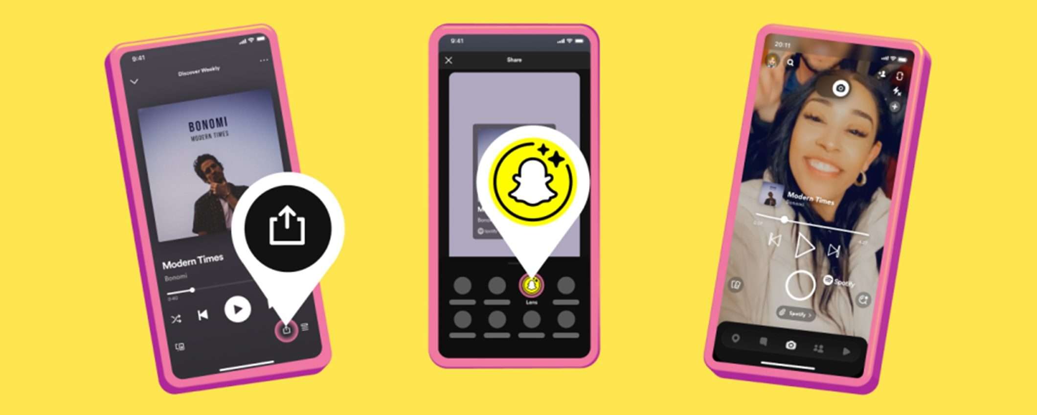 Spotify sbarca su Snapchat: selfie musicali con i brani preferiti