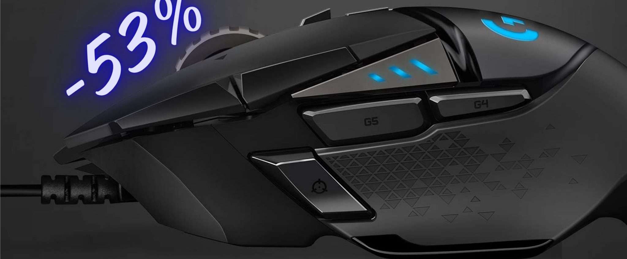 Mouse Logitech G502 HERO: a soli 43€ non potete farvelo scappare!