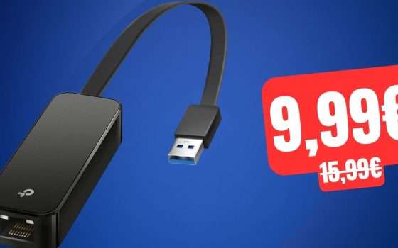 Solo 9,99€ per questo adattatore di rete USB-Ethernet su Amazon