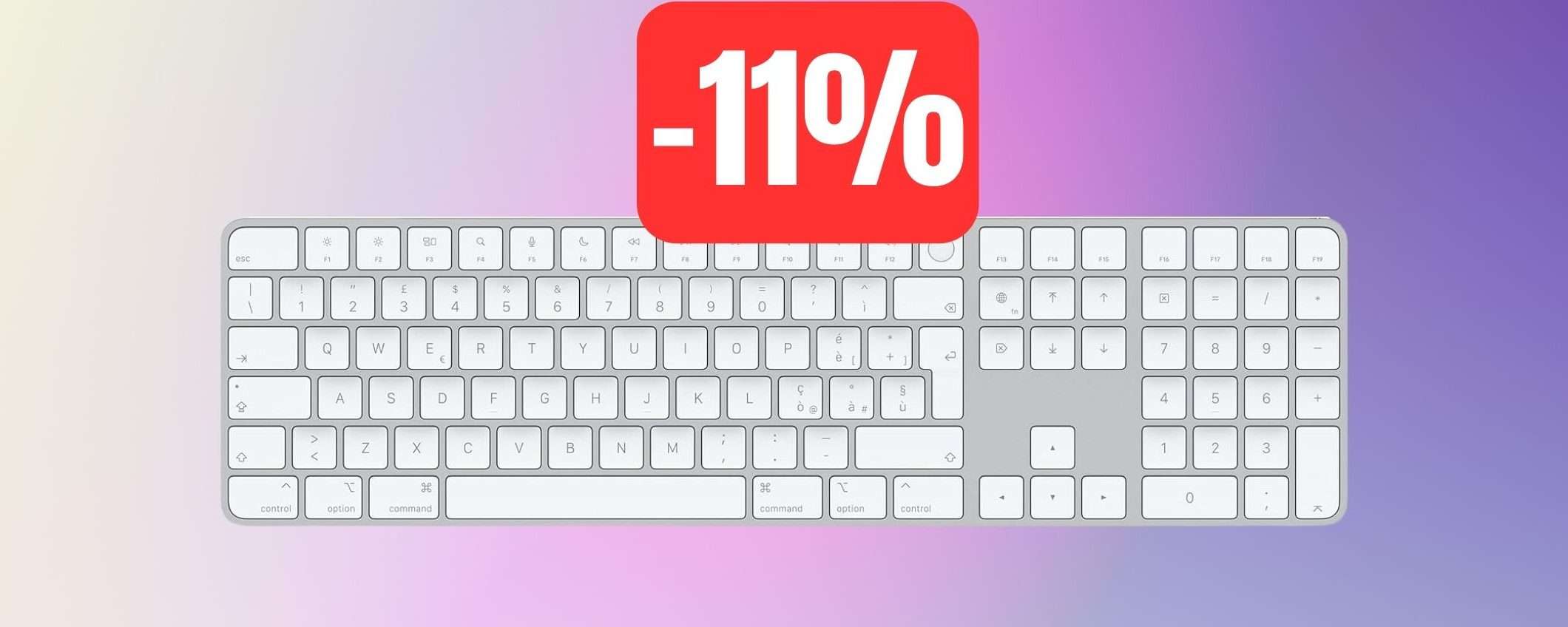 Apple Magic Keyboard con touch ID e tastierino numerico in OFFERTA