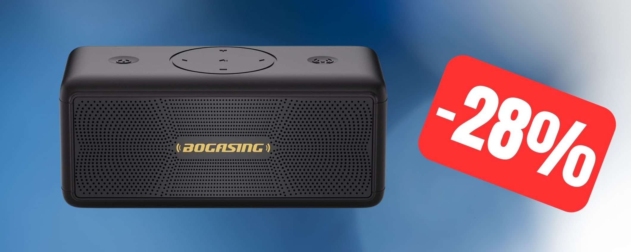 Cassa bluetooth portatile impermeabile: 30 ore di musica in SCONTO