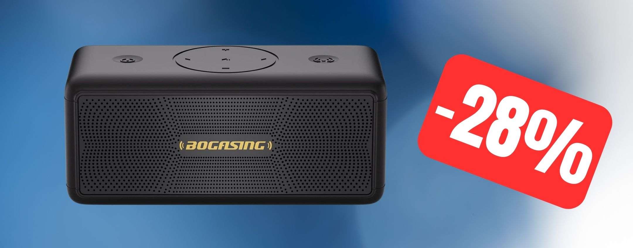 Cassa bluetooth portatile impermeabile 30 ore di musica in SCONTO