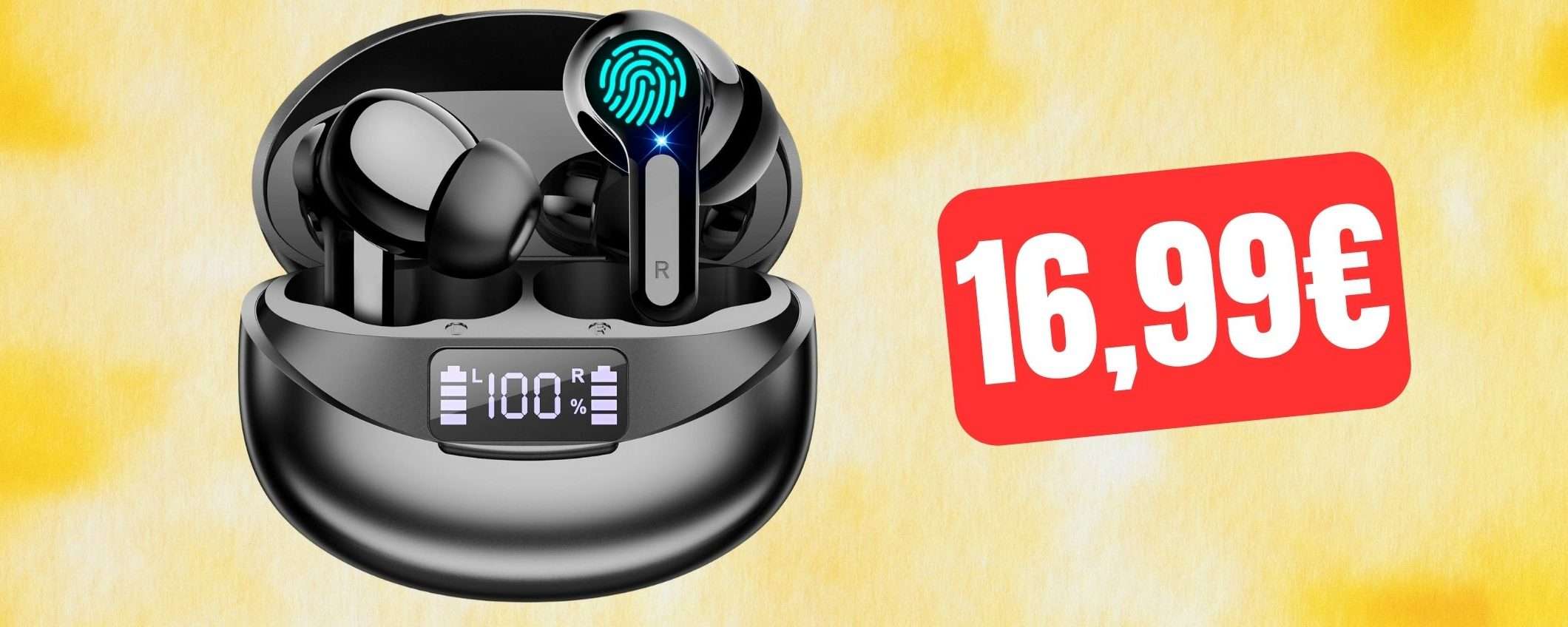 Cuffie bluetooth 5.3 con display in offerta ad un SUPER PREZZO