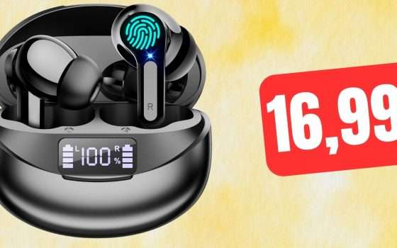 Cuffie bluetooth 5.3 con display in offerta ad un SUPER PREZZO
