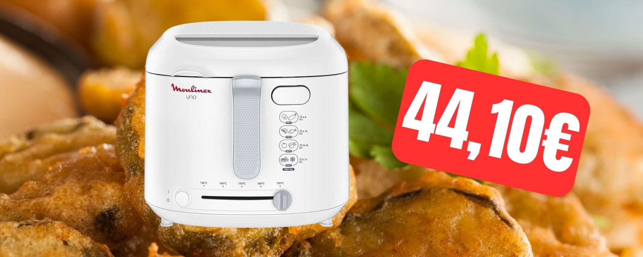 Friggitrice da 1 litro Moulinex a soli 44 euro su Amazon (doppio SCONTO)