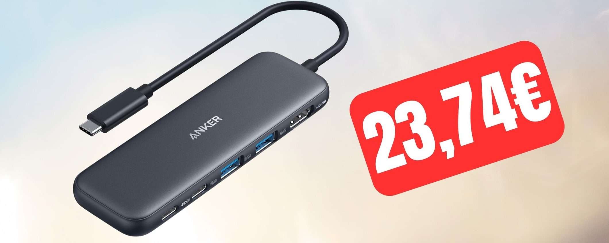 Hub USB-C 5-in-1 ad un OTTIMO PREZZO su Amazon