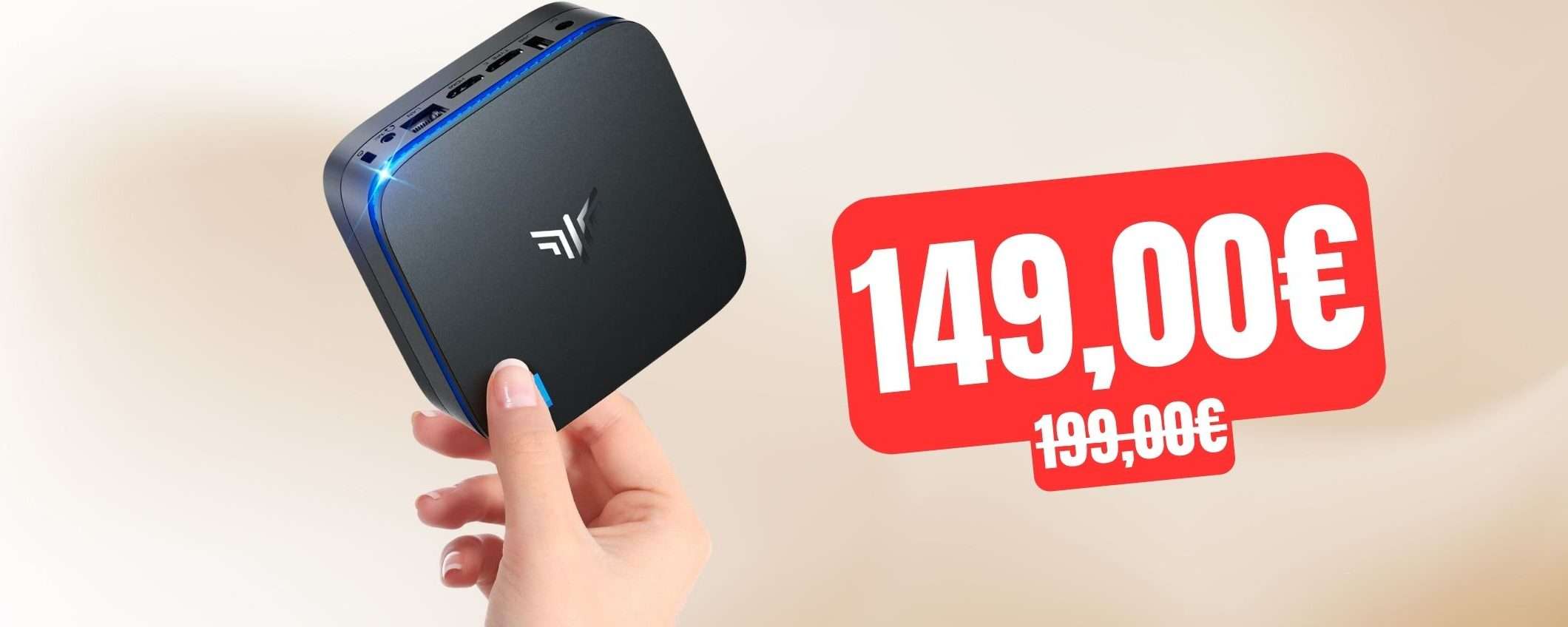 Mini PC (8GB RAM, 256GB SSD e Windows 11) a soli 149 euro in offerta