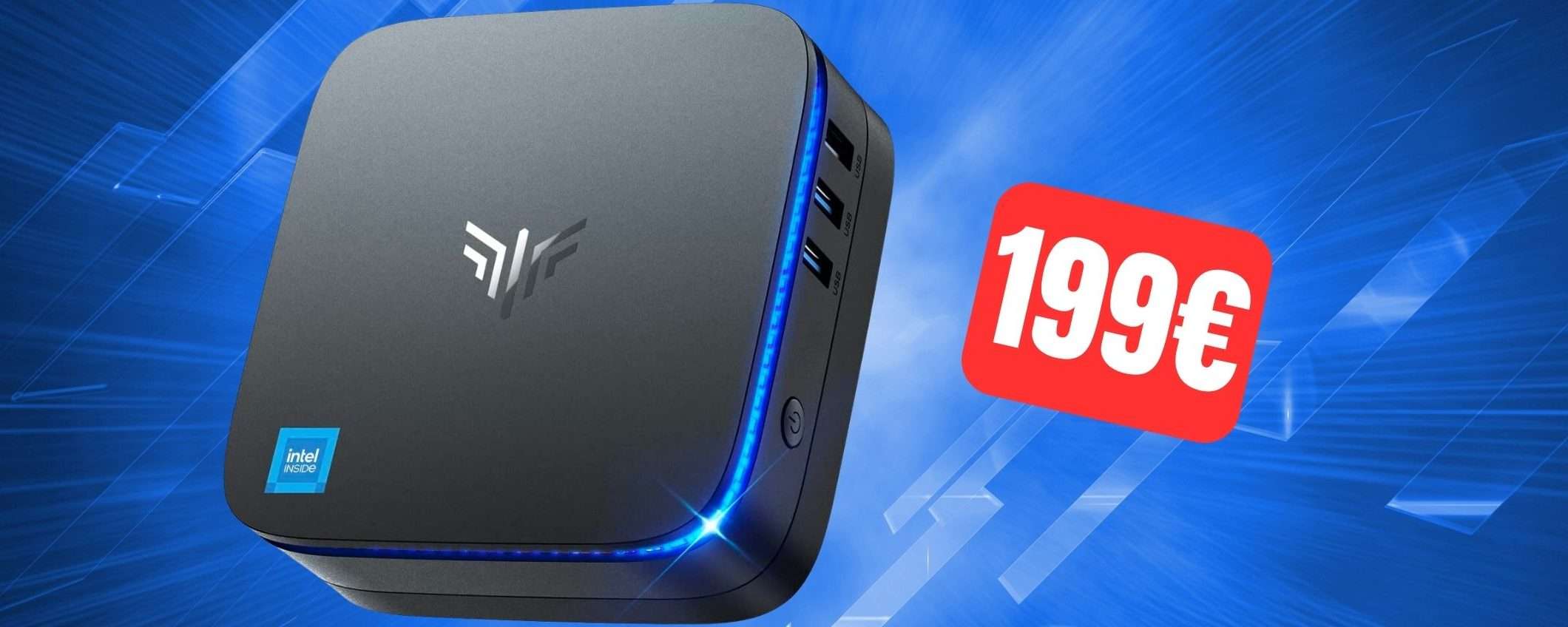 Mini PC con 16GB di RAM e SSD da 512GB a soli 199€ su Amazon