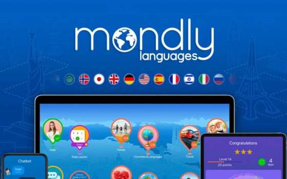 Piano a vita di Mondly: fino a 41 lingue con sconto del 96%