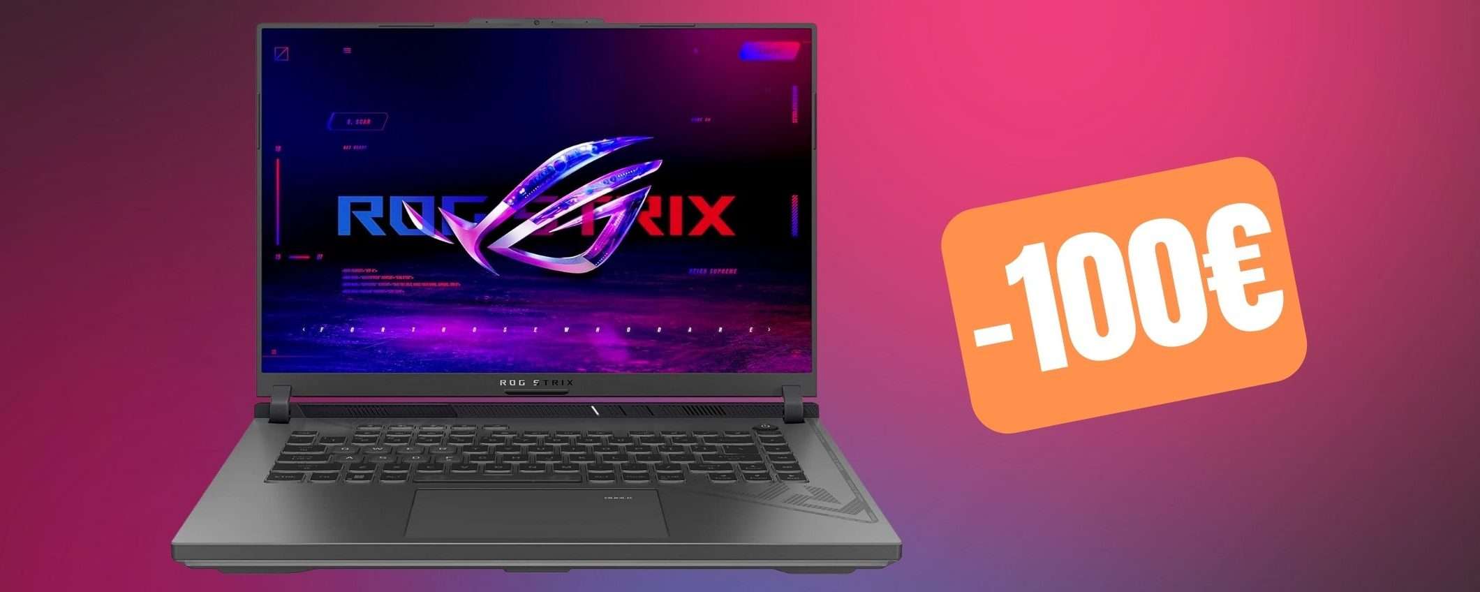 Subito 100€ di sconto su questo notebook da gaming con RTX 4060