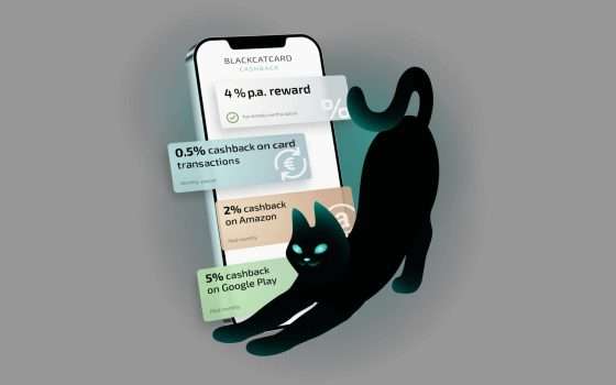Blackcatcard: carta Mastercard con IBAN gratuito e fino al 4% annuo sul saldo